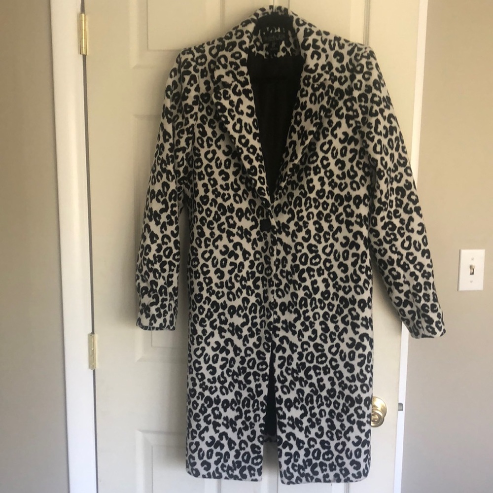 Rachel Zoe wool animal print coat NWOT
